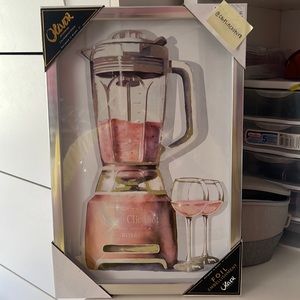 NWT OLIVER GAL VEUVE CLIQUOT FRAMED WALL ART 10”x15”